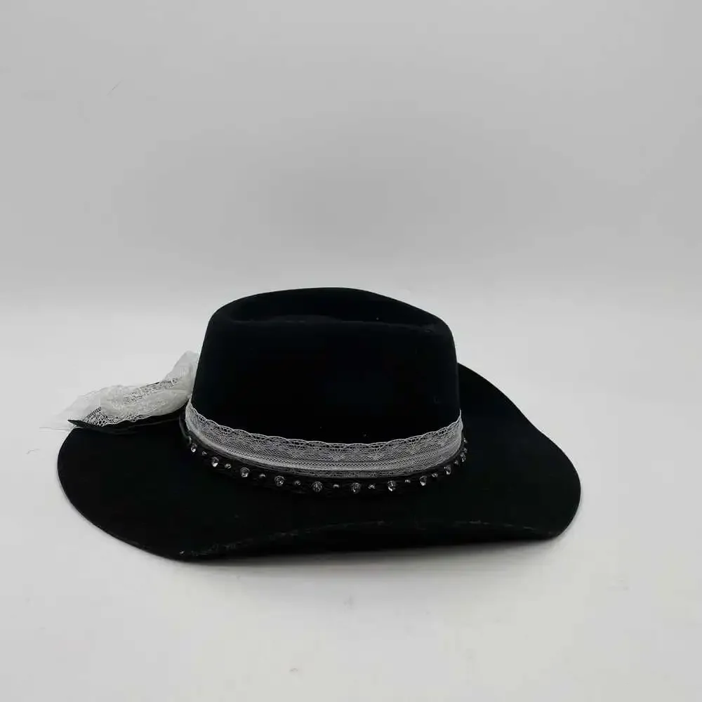 American Hat Makers Black Ribbon Gen- Hats OS | Wool Cowboy Hat